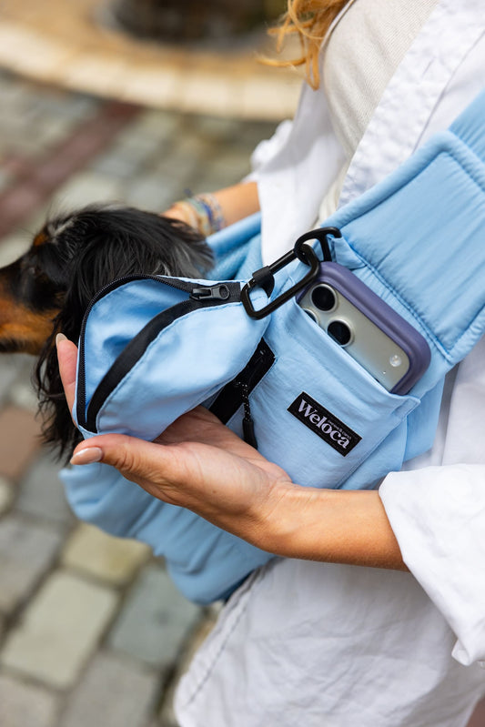 Petit sac à friandises bleu clair - Weloca