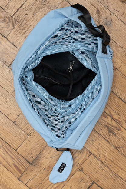 Sac de transport en bandoulière bleu - Version printemps / été - Weloca