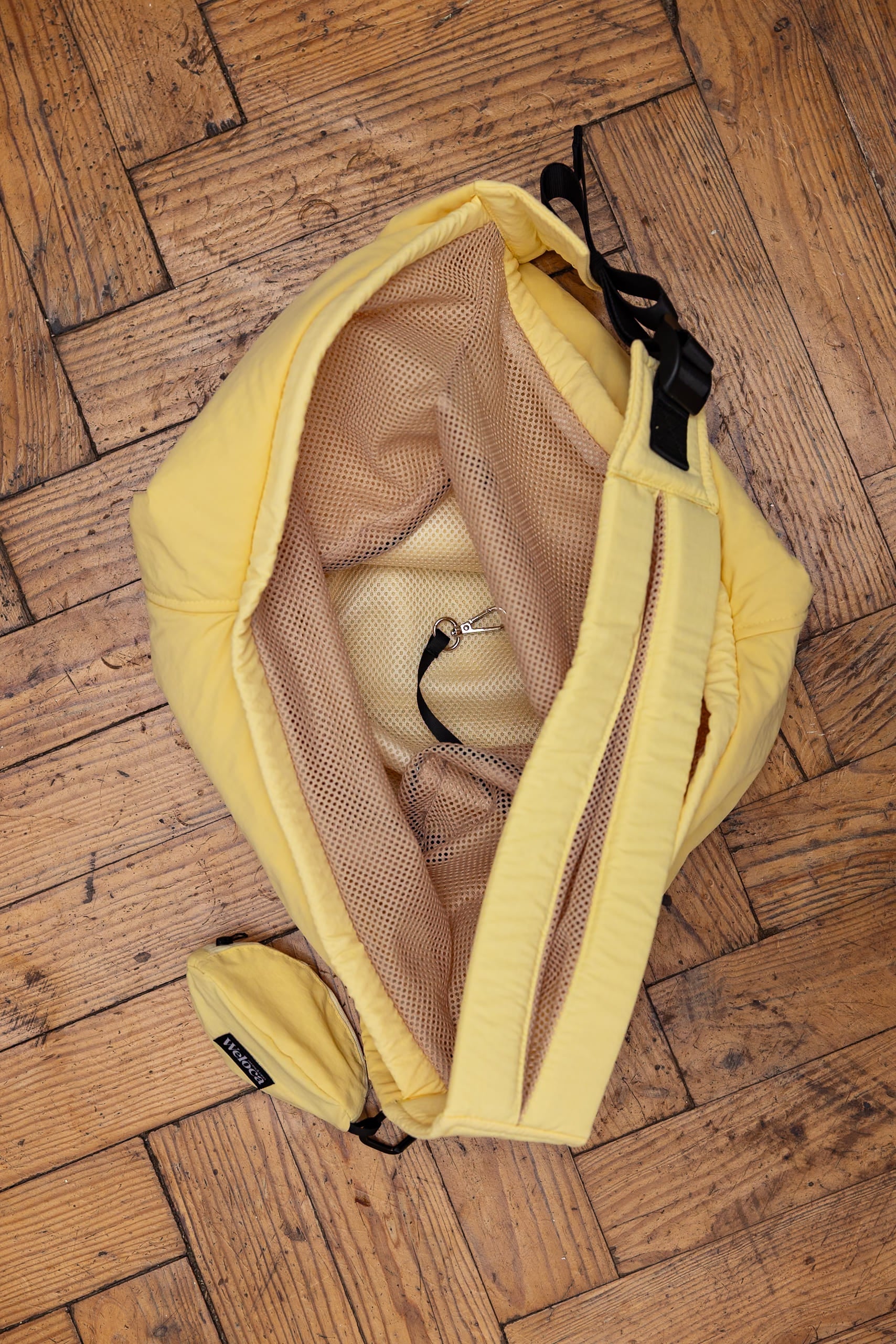 Sac de transport en bandoulière jaune - Version printemps / été - Weloca