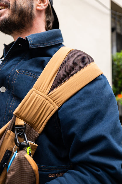 Sac de transport en bandoulière marron - Weloca