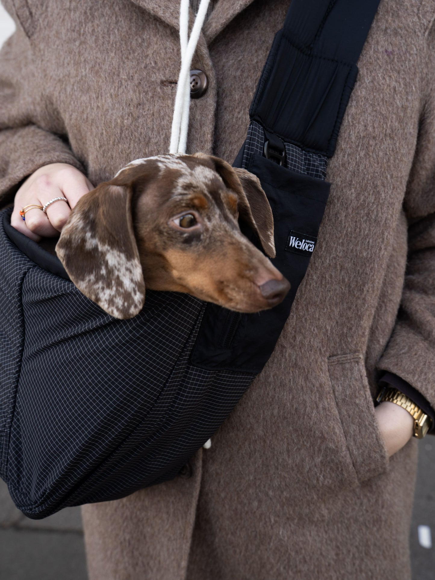 Sac de transport en bandoulière noir - Weloca