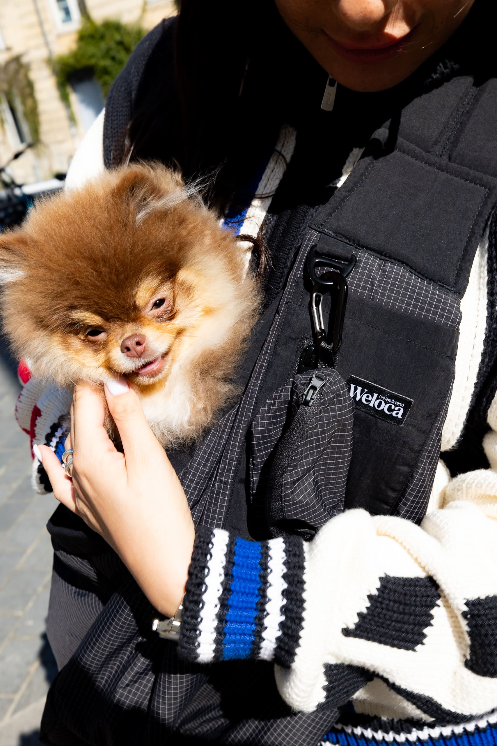 Sac de transport en bandoulière noir - Version printemps / été - Weloca