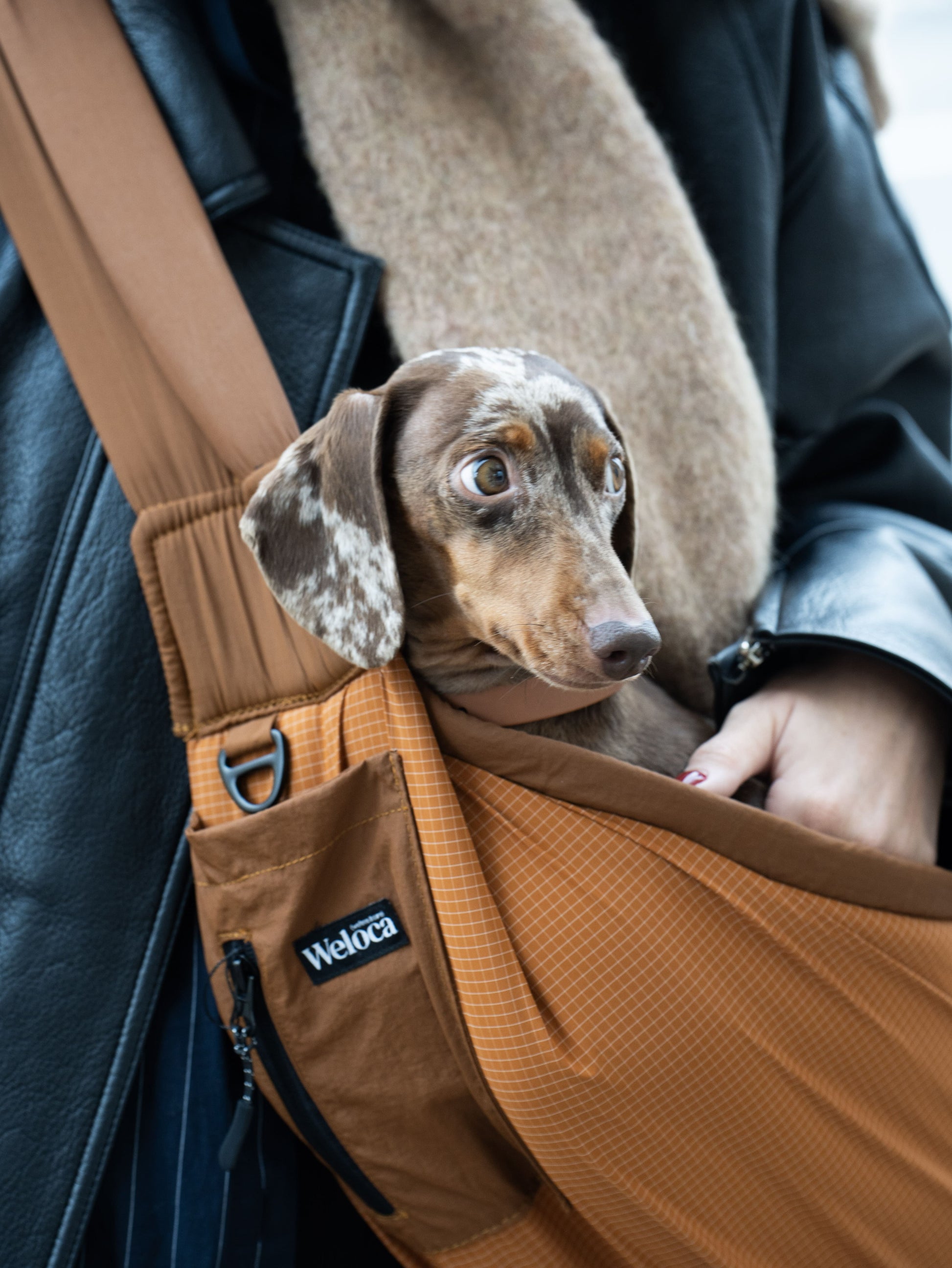 Sac de transport en bandoulière orange - Weloca