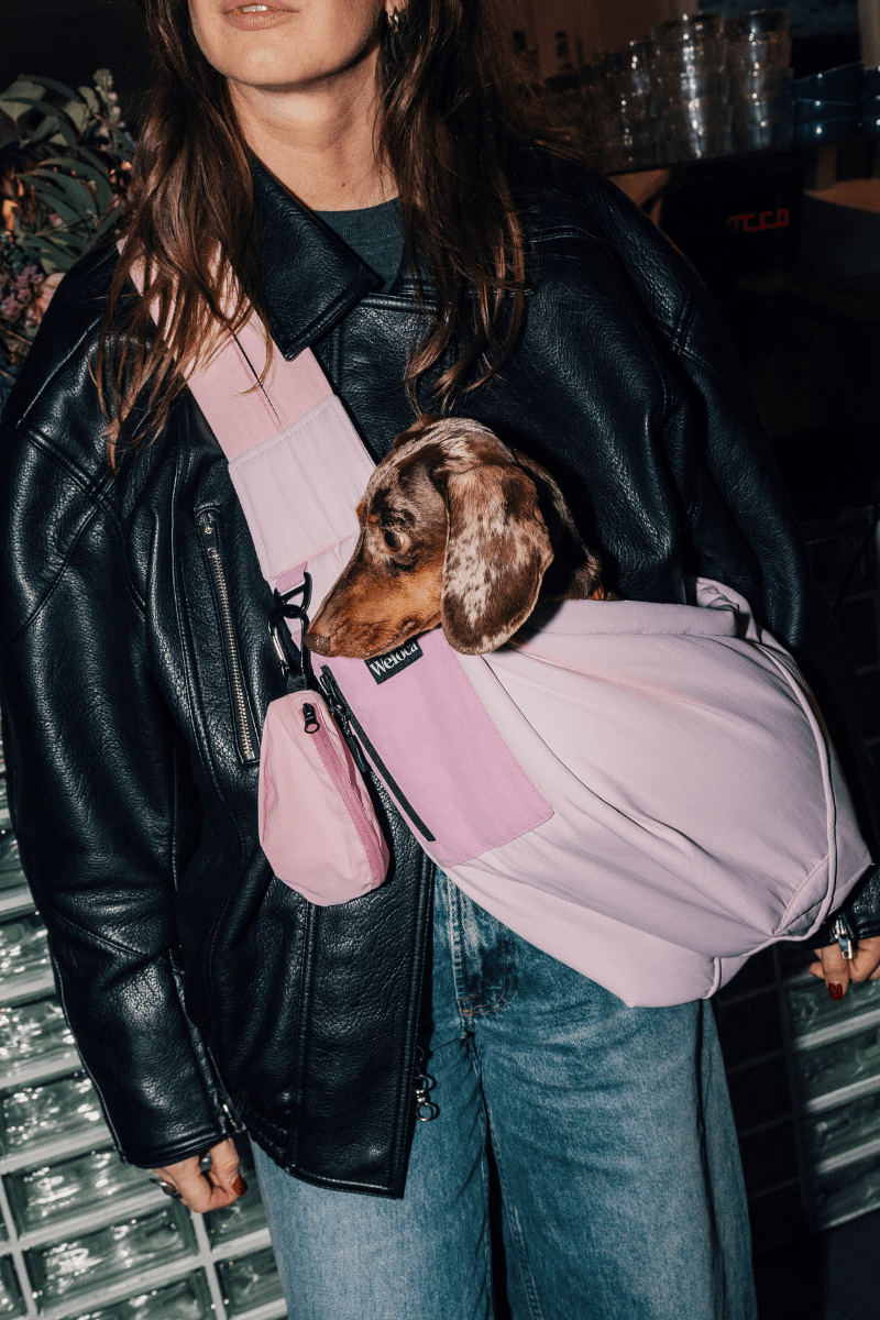 Sac de transport en bandoulière rose - Weloca